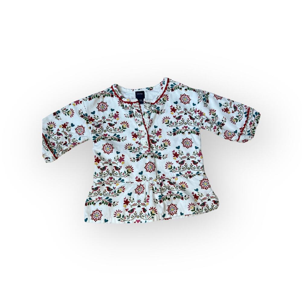 Baby Gap Soft Corduroy Floral Tunic